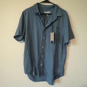 Chubbies new Granger Button Up short sleeve large Navy Blue